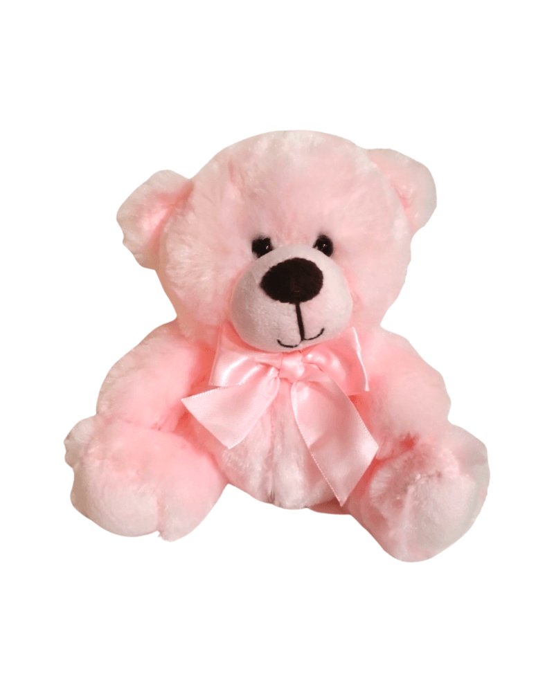 Osito rosado con moño