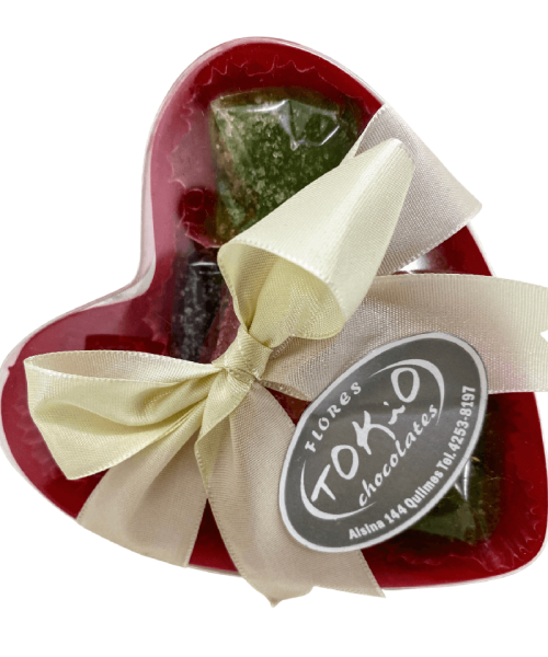Alternative view of 100 g - Corazón de acetato con bombones de FRUTA.