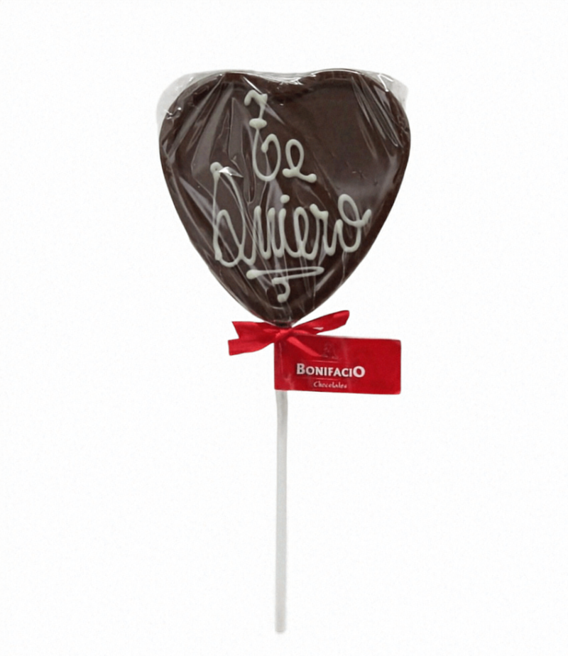 Paleta "Te Quiero" de chocolate con leche.